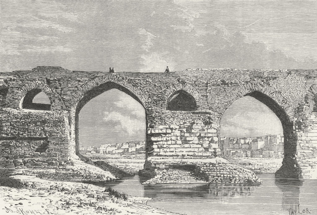 IRAN. Dezful c1885 old antique vintage print picture